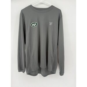 NFL Equipment New York Jets Long Sleeve Gray Training‎ Shirt Medium See Pics
